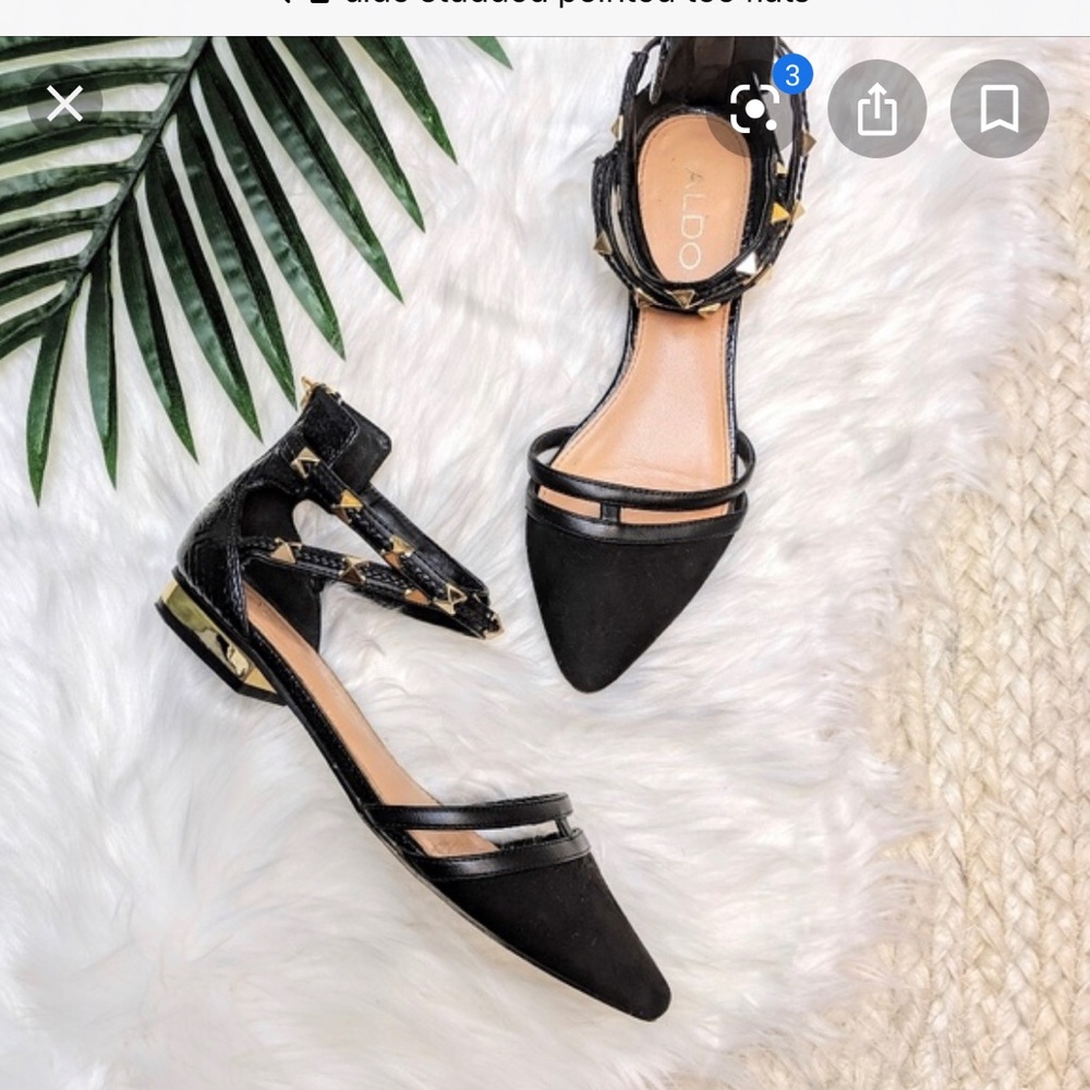 Aldo studded pointed toe flats